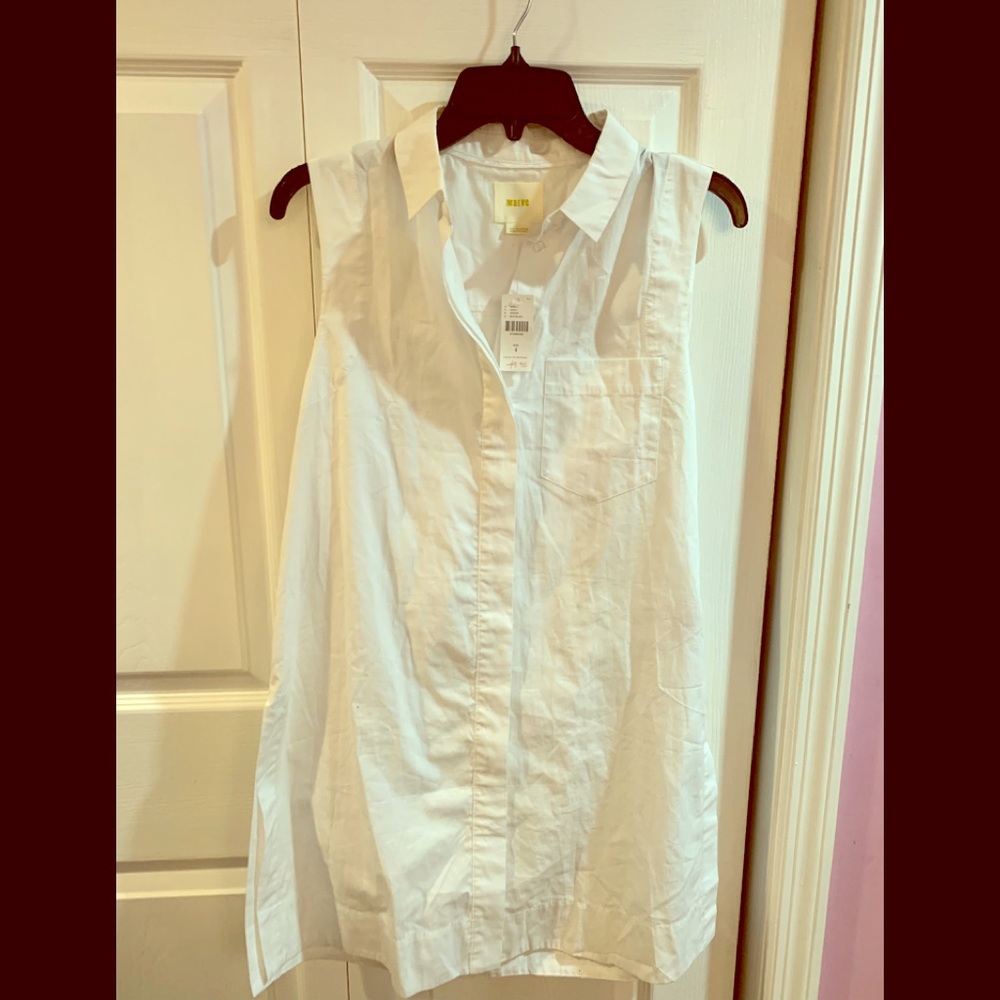 New w/tags Anthropologie Maeve white blouse sz 4